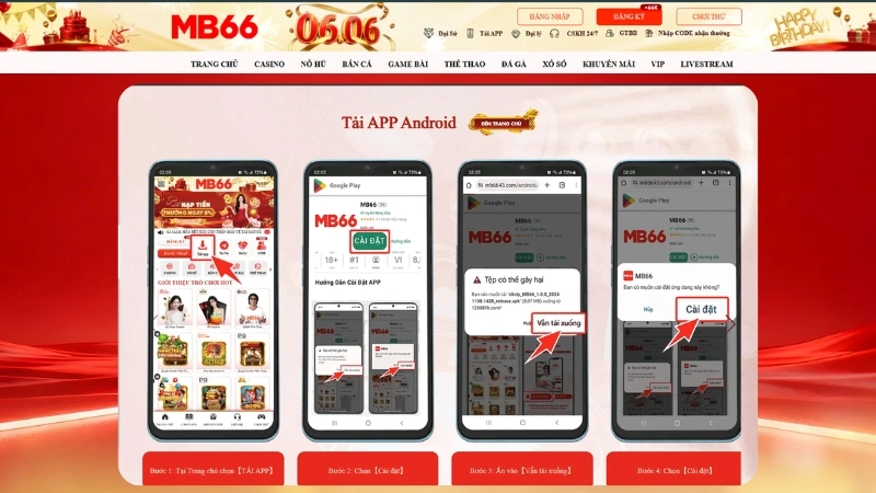Hướng Dẫn Tải App MB66 Trên Android