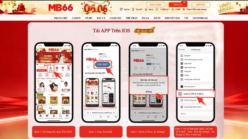 Hướng Dẫn Tải App MB66 Trên iOS